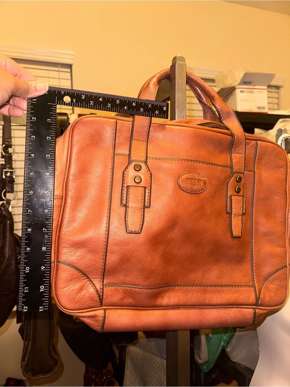 FOSSIL Vintage Computer Bag Briefcase XL Leather